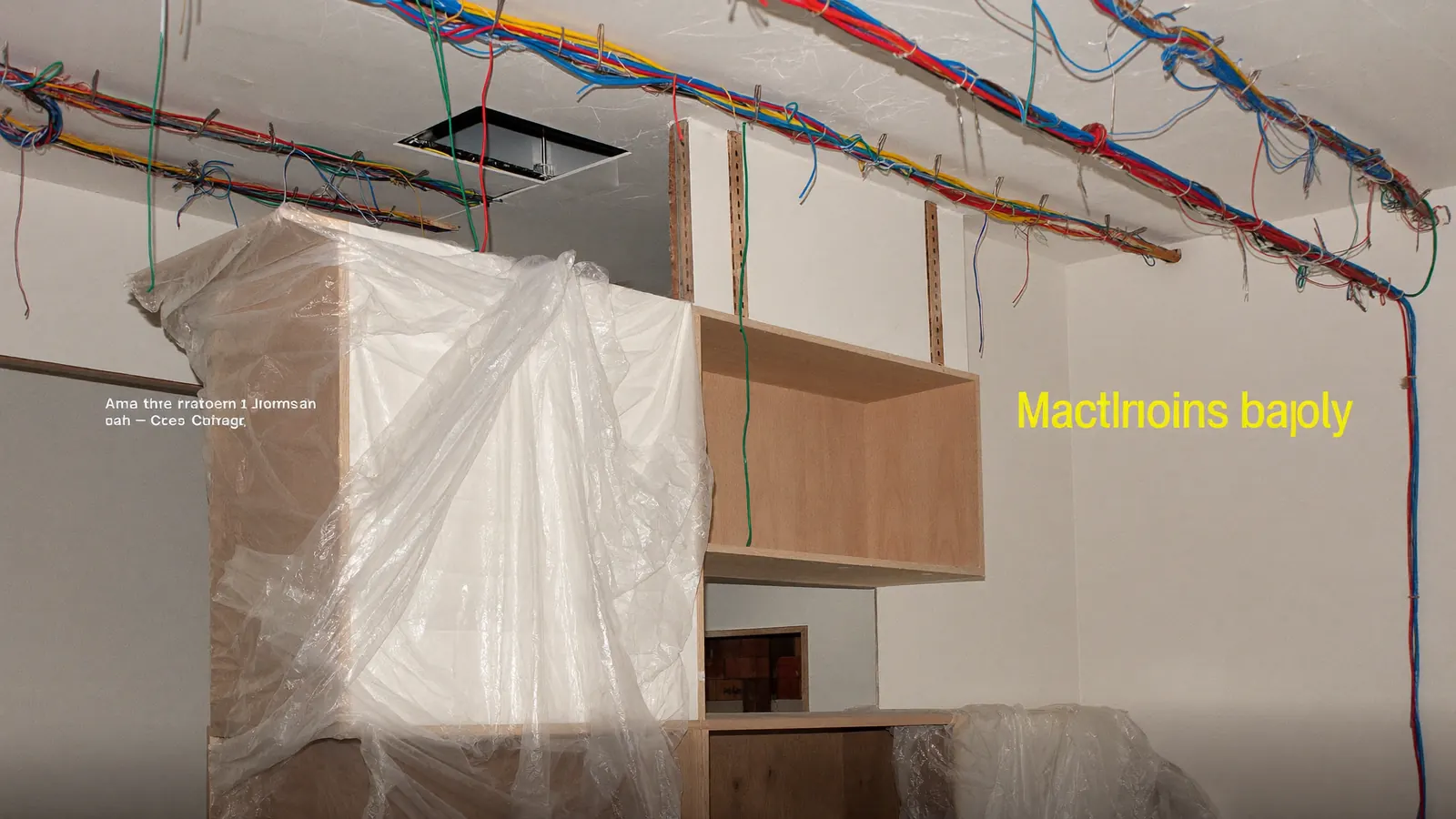 Electrical rough-in wiring during an Adelaide kitchen renovation