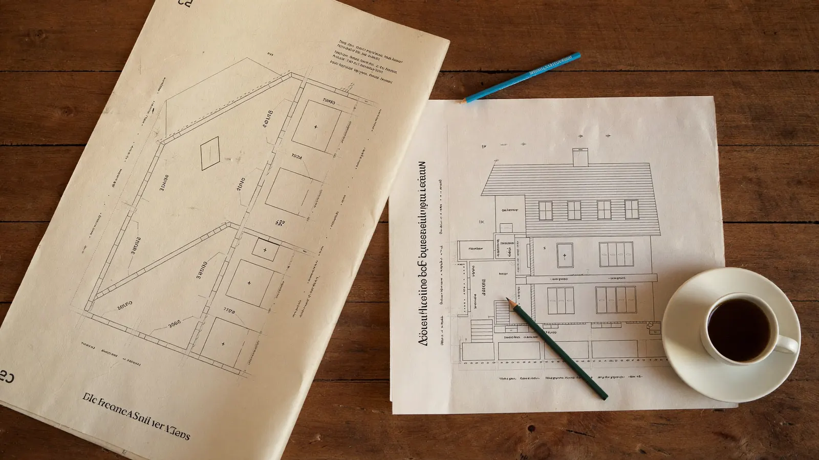 Floor plans marked with electrical points for a home renovation