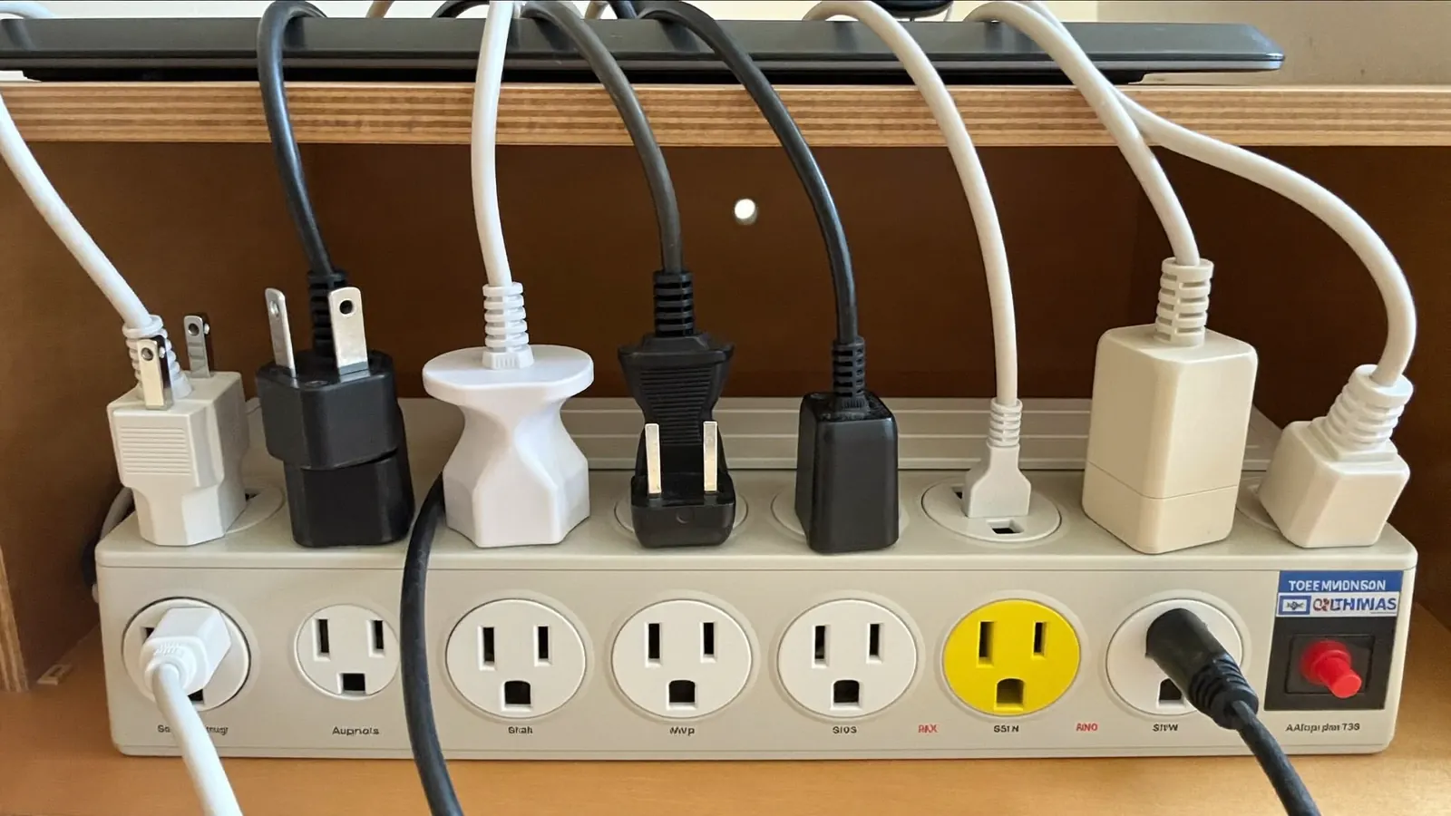 Overloaded Australian power board highlighting home electrical safety risks